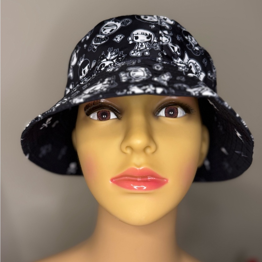 Tokidoki Reversible Monochrome Character Bucket Hat